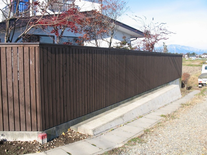 オール檜の木塀