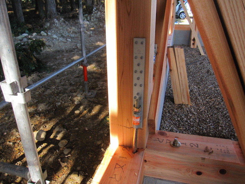 ホールダウン金物 取付け状況