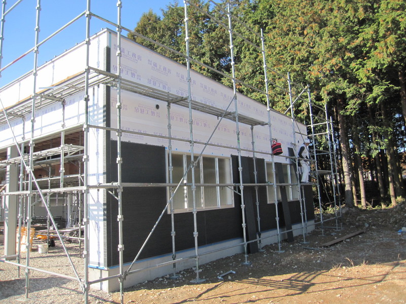 外壁工事 施工風景