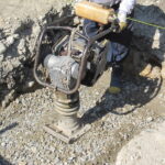 砕石施工後 転圧工事